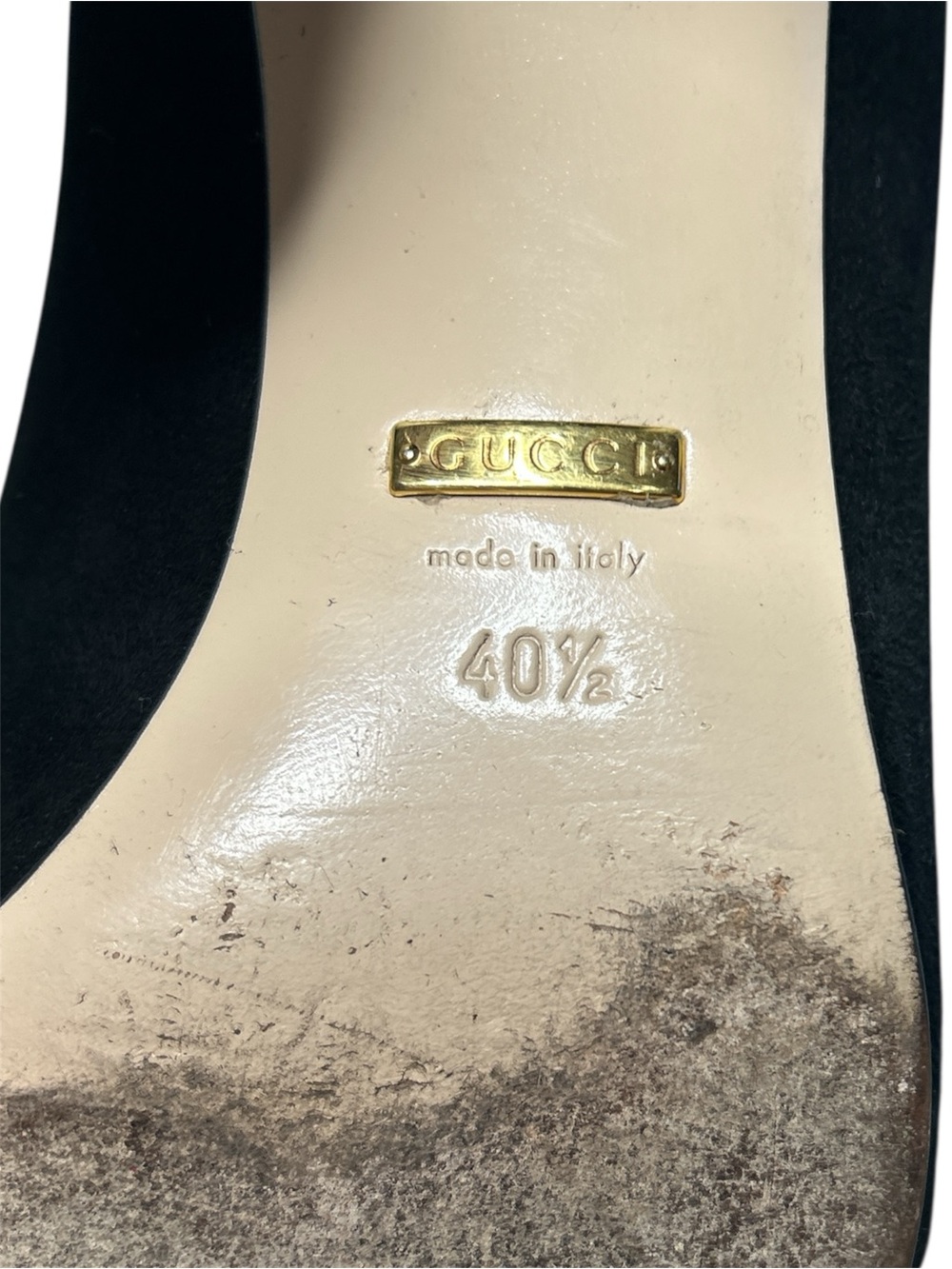 Gucci Marmont Fringe Block Heel Pumps Black Suede Double G Loafers Size 40.5 - Picture 8 of 9